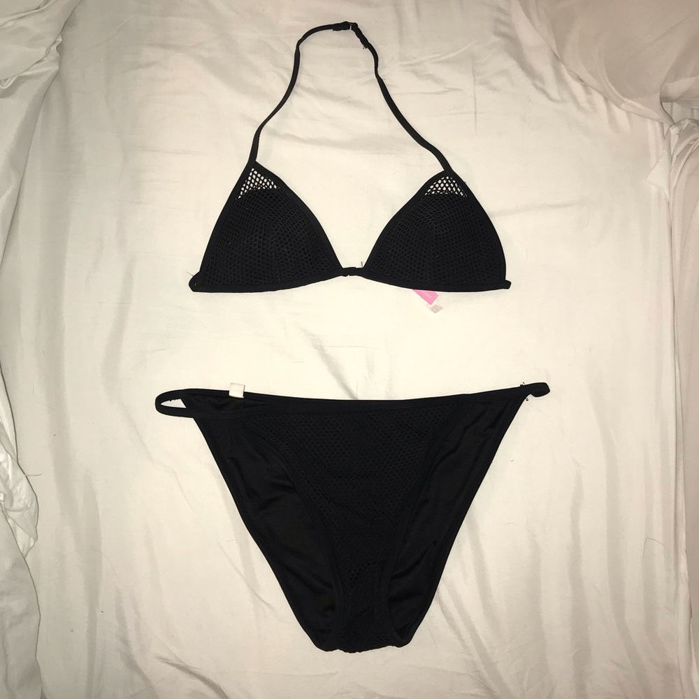 Victoria’s Secret black mesh bikini